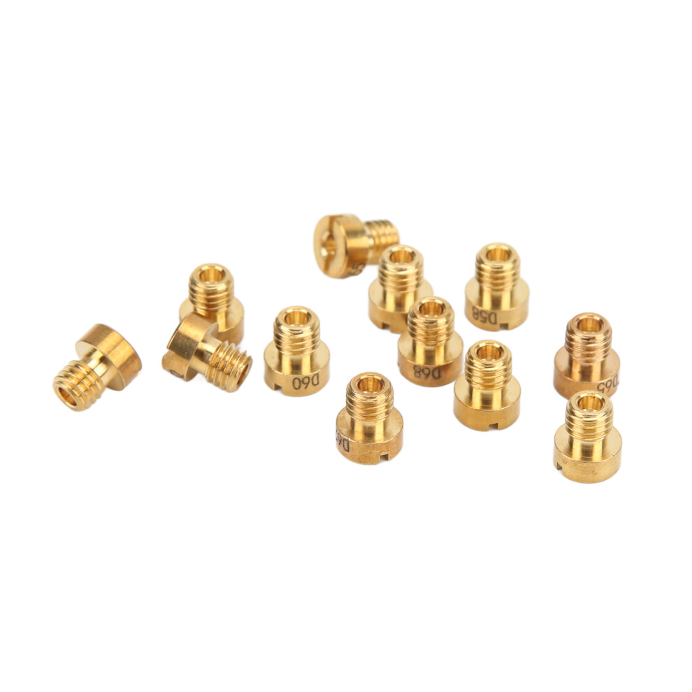 Dellorto Phbg Sha Shb Shbc Carb Main Nozzles Set 12Pcs Multiple Sizes Gold 4941340258934