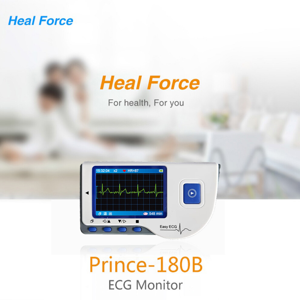 2.8" LCD Portable ECG Device - PC-180B0 300 Recordings USB