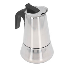 Cafetière moka en acier inoxydable pour cuisinière, 4 tasses, 400 ml