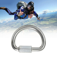 Kletterkarabiner D-Form Halbrund Schwerlast-Sicherheitskarabiner Clips für Camping Wandern Outdoor Fitness