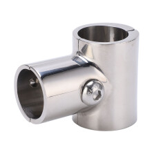 Conector en T de 90 para tubería, diámetro interior de 1 pulgada, acero inoxidable