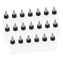 20 Pack Squeeze Bottles with Nozzles for Liquid Glue, Refillable PET Plastic Material, 60ml Capacity, Ideal for Crafts