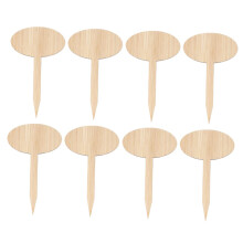 20 Plant Markers Wooden Garden Labels Khaki Color for Plant Care and Identification - Set of 20 Durable Plant Tags
