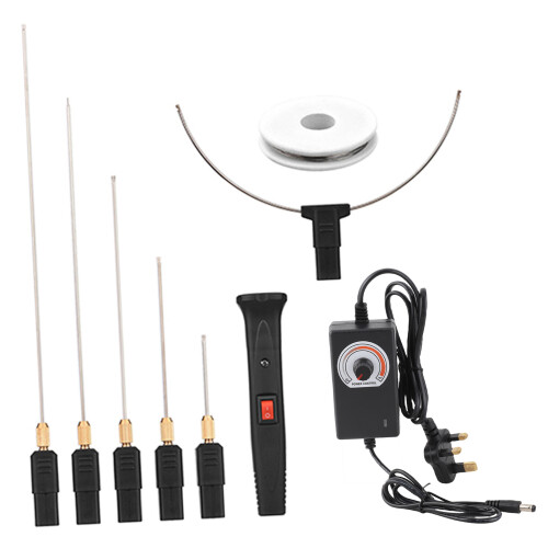 Handheld Electric Foam Cutter Kit 24W Adjustable Temp Black with 5 Tips 2
