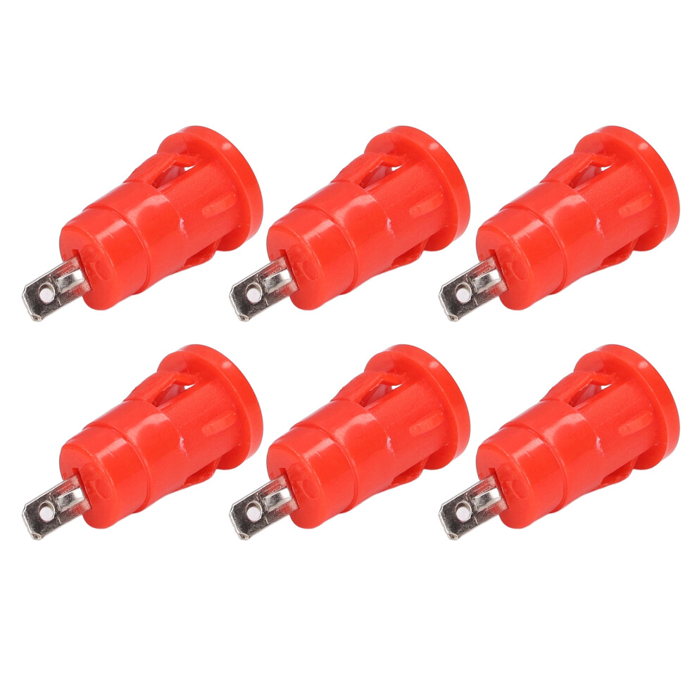 100Pcs 4Mm Nickel Plated Copper Ring Terminal Connectors, Red 4641340264934