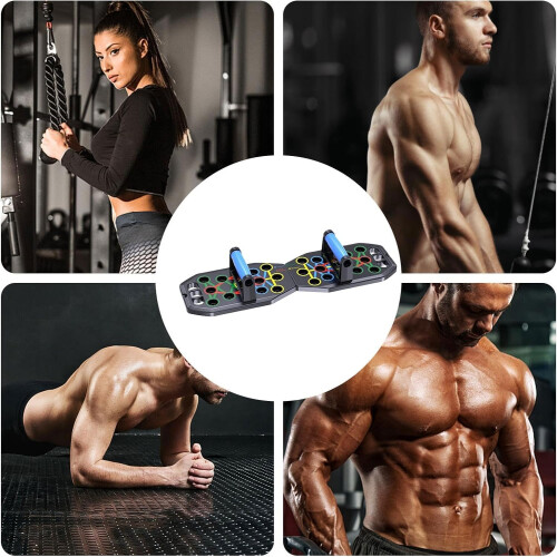 Push-Up Board, Portable Training System, Foldable Design with Color-Coded Positions for Shoulders, Chest, Back, and Triceps 2