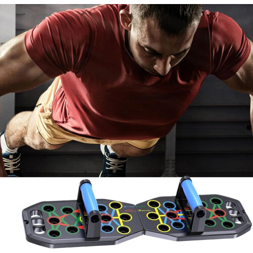 Push-Up Board, Portable Training System, Foldable Design with Color-Coded Positions for Shoulders, Chest, Back, and Triceps 1