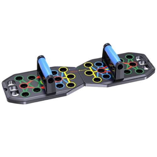 Push-Up Board, Portable Training System, Foldable Design with Color-Coded Positions for Shoulders, Chest, Back, and Triceps