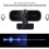 Webcam ad alta definizione con autofocus e grandangolo USB per macOS e Windows 10 12
