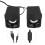Modelo USB Mini 2.0ch Altavoz con cable ABS Negro 2