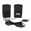 Modelo USB Mini 2.0ch Altavoz con cable ABS Negro 11