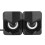 Modelo USB Mini 2.0ch Altavoz con cable ABS Negro 13
