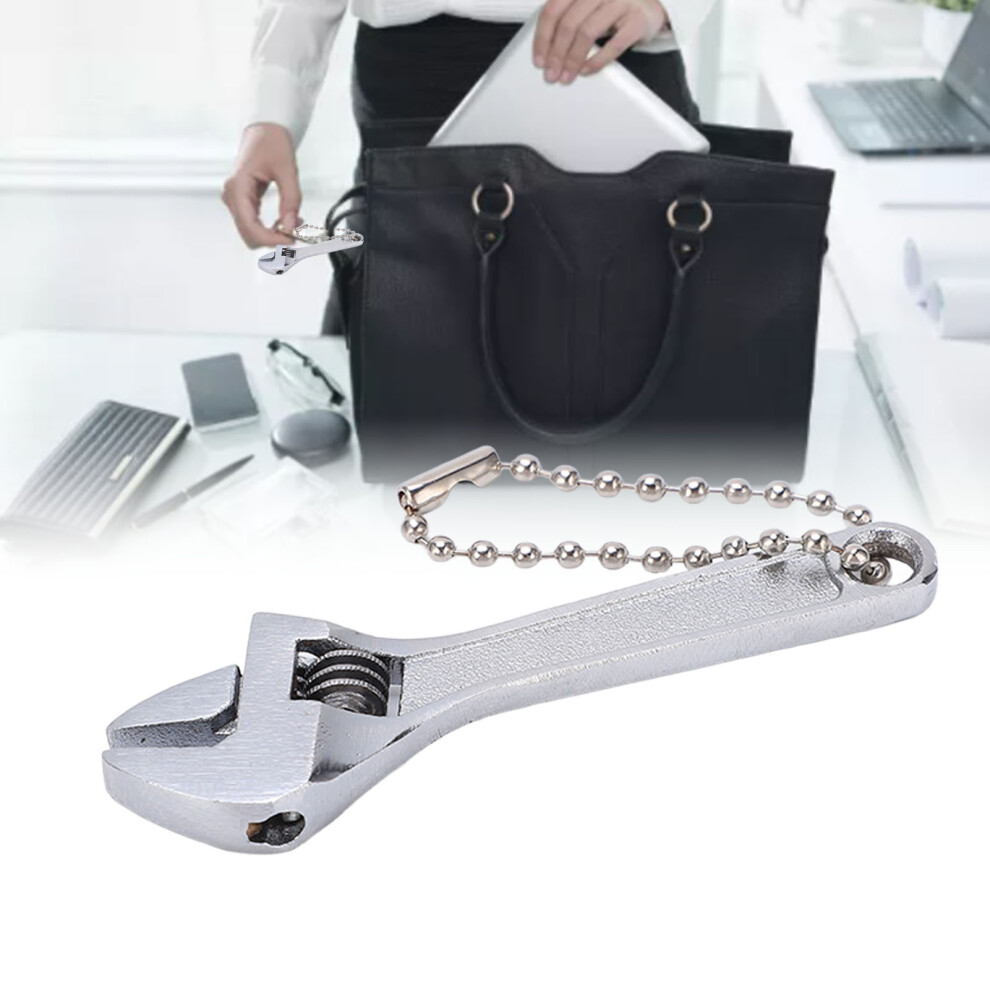 High Hardness Steel Keychain Wrench 2.5In/6.35Cm Portable Adjustable Spanner 4911340265911