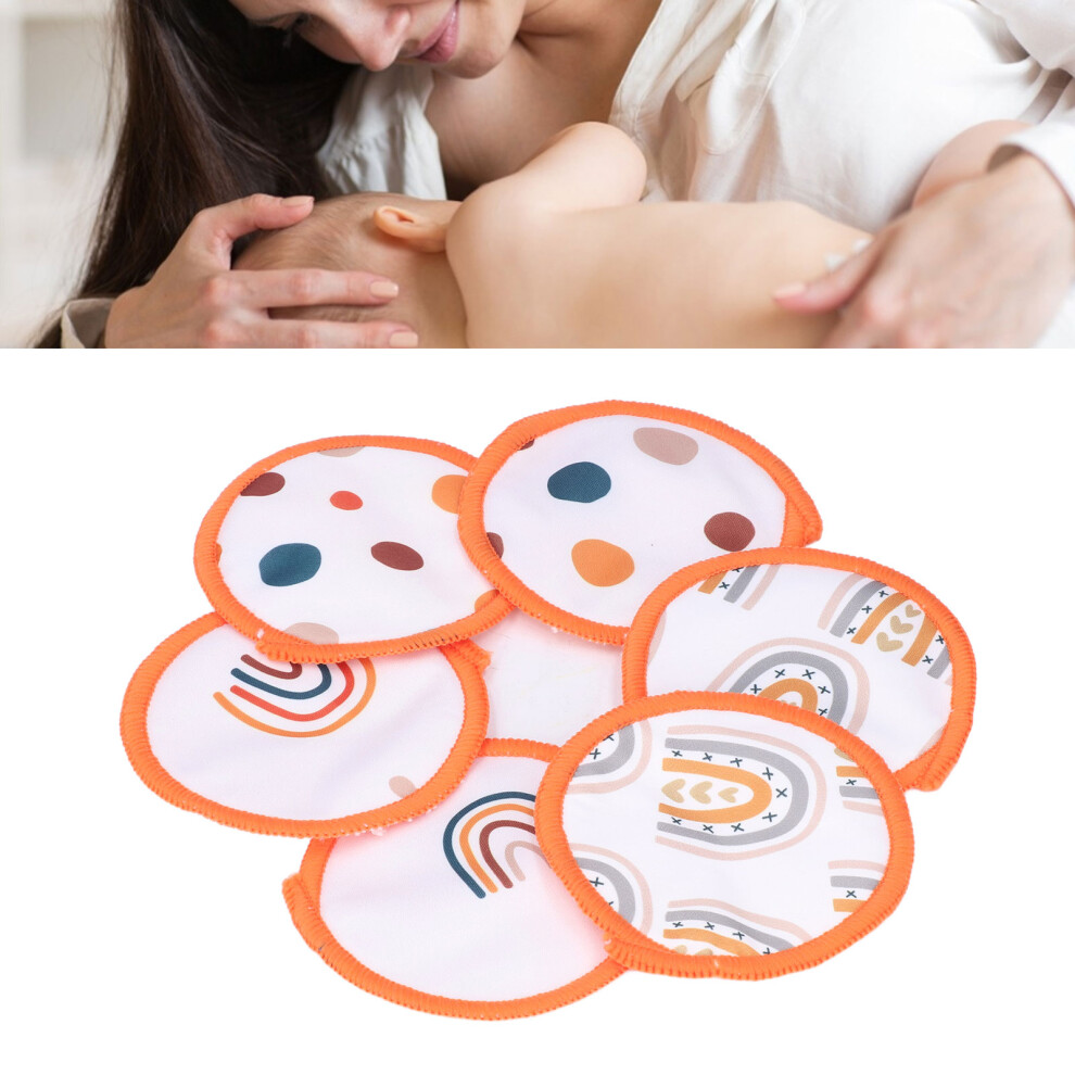 6pcs Bamboo Fiber Reusable Breastfeeding Nursing Pads ES067-D