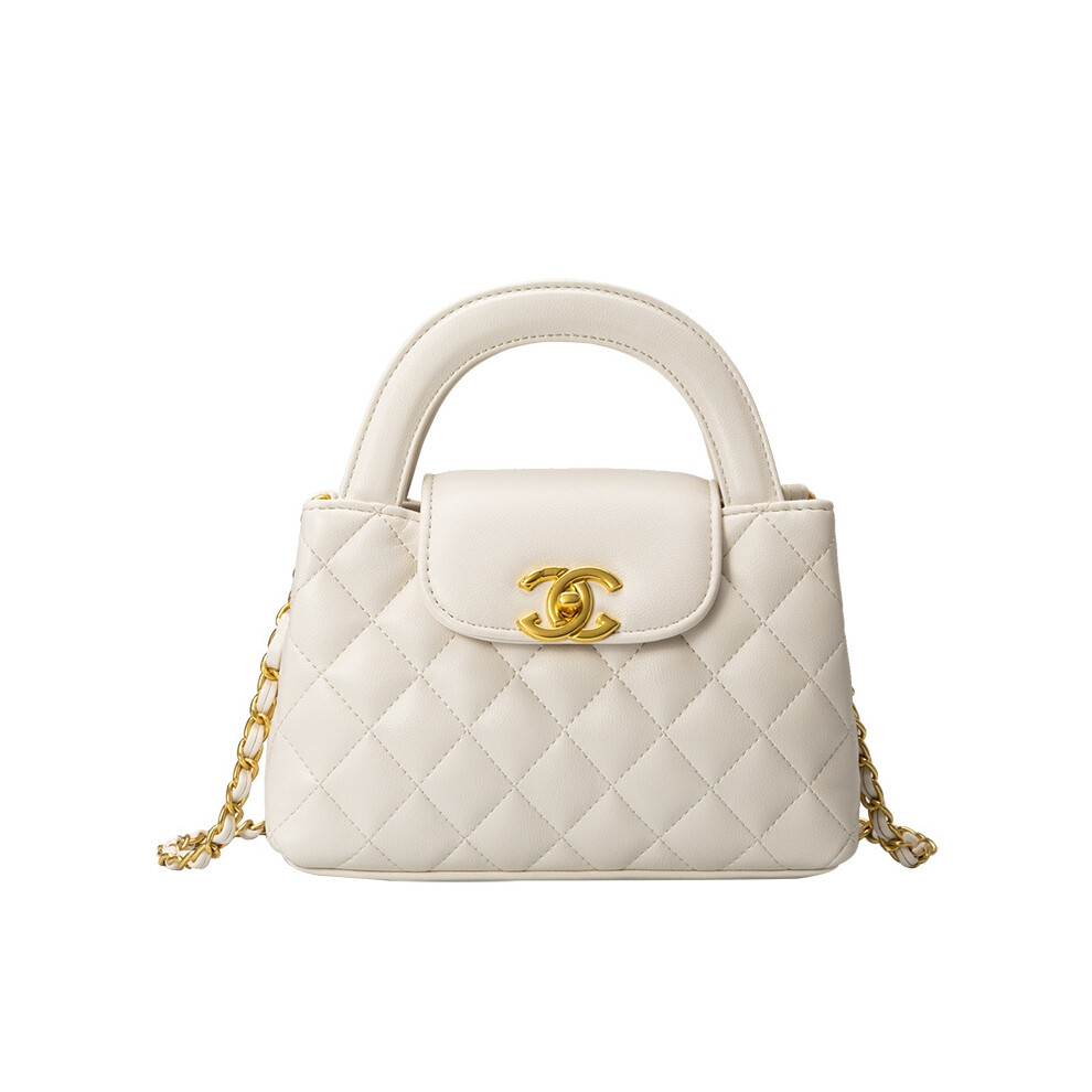Five Leaf (Off-White) New Fashionable And Versatile Rhombus Chain Bag Popular Women's Bag Temperament Single Shoulder Crossbody Bag