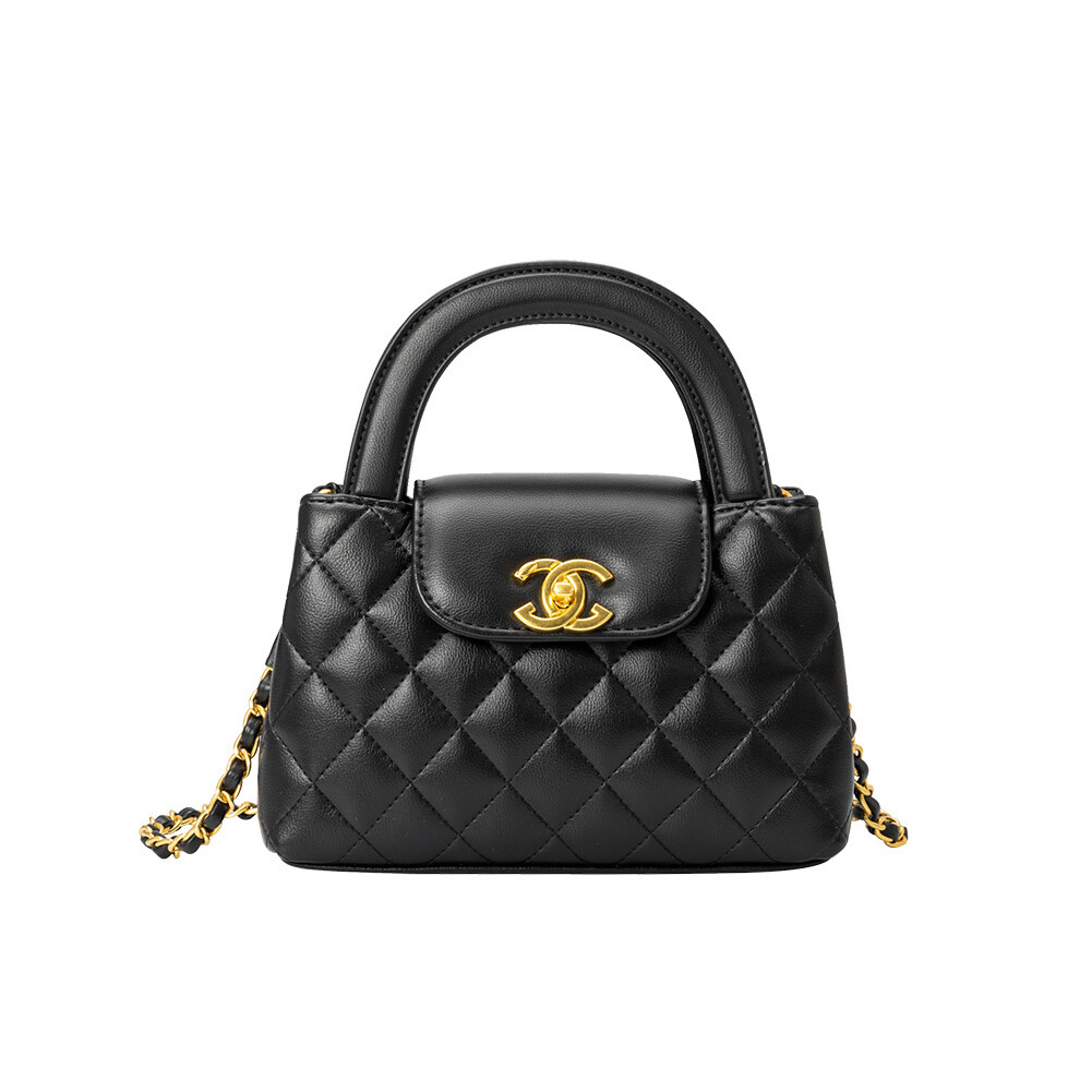 Five Leaf (Black) New Fashionable And Versatile Rhombus Chain Bag Popular Women's Bag Temperament Single Shoulder Crossbody Bag