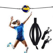 Spiking Trainer System - Adjustable Volleyball Training Belt for Jump Power, Arm Swing Practice, Black Nylon, Ideal for Home Training