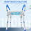 Homcom (Blue) HOMCOM Rust-Free Aluminium Bath Chair with Adjustable Height 8