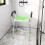 Homcom (Green) HOMCOM Rust-Free Aluminium Bath Chair with Adjustable Height 1