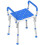 Homcom (Blue) HOMCOM Rust-Free Aluminium Bath Chair with Adjustable Height 6