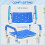 Homcom (Blue) HOMCOM Rust-Free Aluminium Bath Chair with Adjustable Height 7