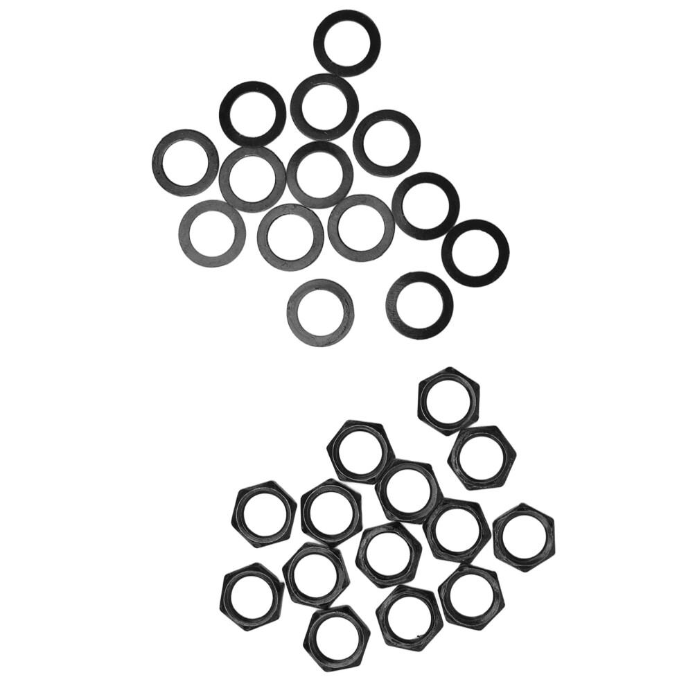 G3/8 Metal Nut Washer Kit For Electric Guitar Bass Black 5031340268619
