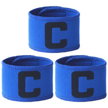 Neoprene Football Captain Armbands; Flexible Rubber Bands; Youth and Adult Sizes; Comfortable Fit for Sports Team Leaders, Set of 3