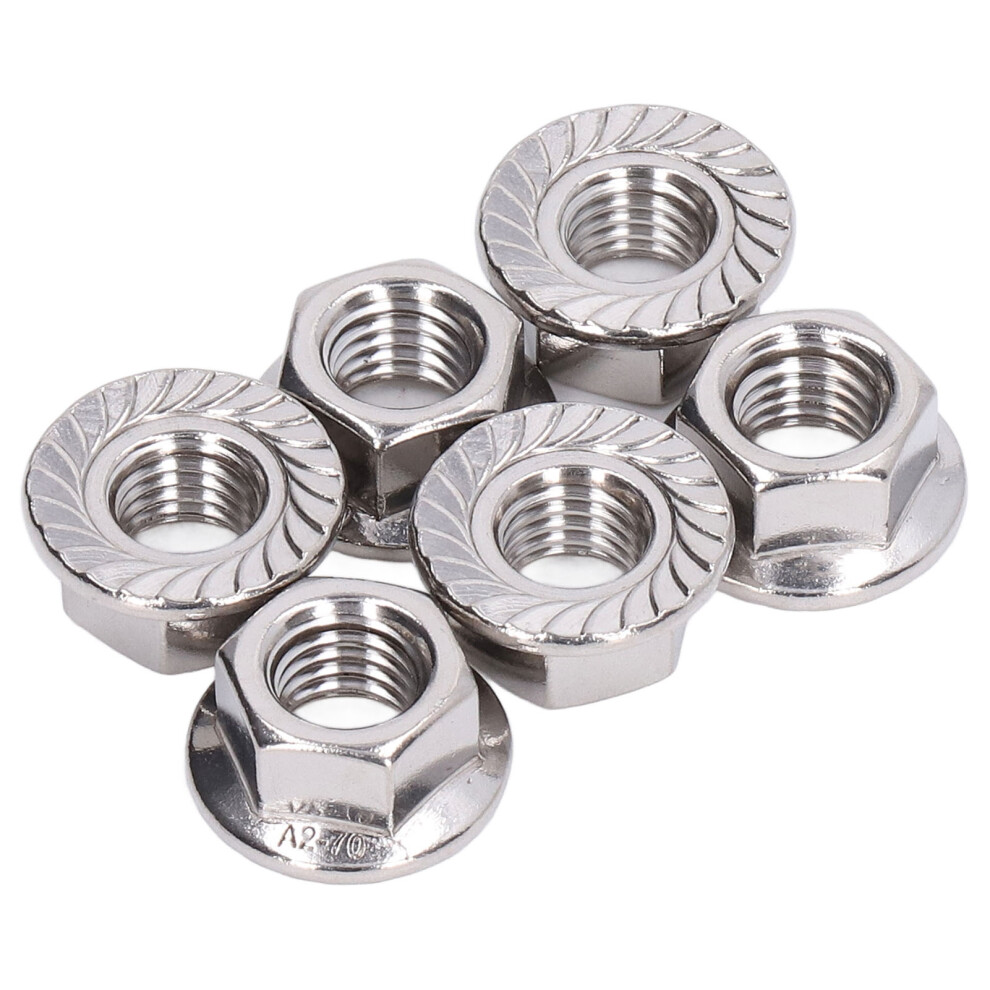 Durable 50Pcs M8 Flange Nuts Rustproof 304 Stainless Steel Kit 9421340270075
