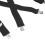 Black Elastic Widened Adjustable Suspenders 5x110cm for Men 12