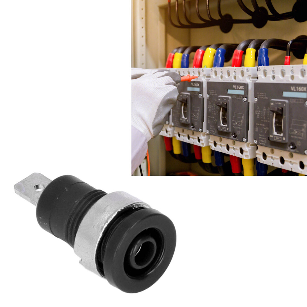 20Pcs Black 4Mm Banana Socket Connectors, Corrosion Resistant, 31.5Mm 9431340272252
