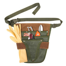 Adjustable Waterproof Canvas Tool Belt with Multiple Pockets for Gardeners, Gardening Apron Style, Durable and Functional