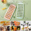 Small Ice Cube Trays with Lid,for Freezer with Lid,2 Pack Easy-Release 4