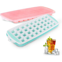 Small Ice Cube Trays with Lid,for Freezer with Lid,2 Pack Easy-Release