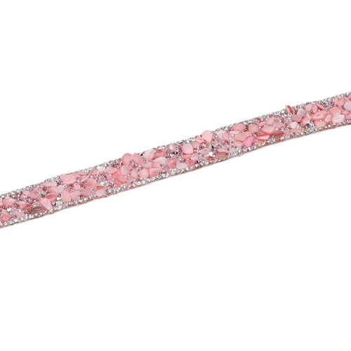 Cinta de strass 2 m x 2 cm Rosa Spec-1 Prensado en caliente 2