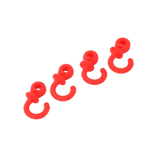 4Pcs Rubber Archery Bow String Silencers for Compound Bows Red, Shock Absorption 2