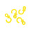 4Pcs Yellow Bow String Silencers for Archery Vibration Reduction 3