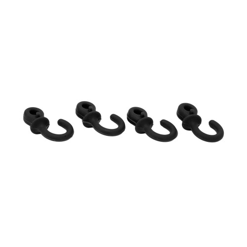 4Pcs Rubber Bow String Silencers for Compound & Outdoor Archery, 14g Black