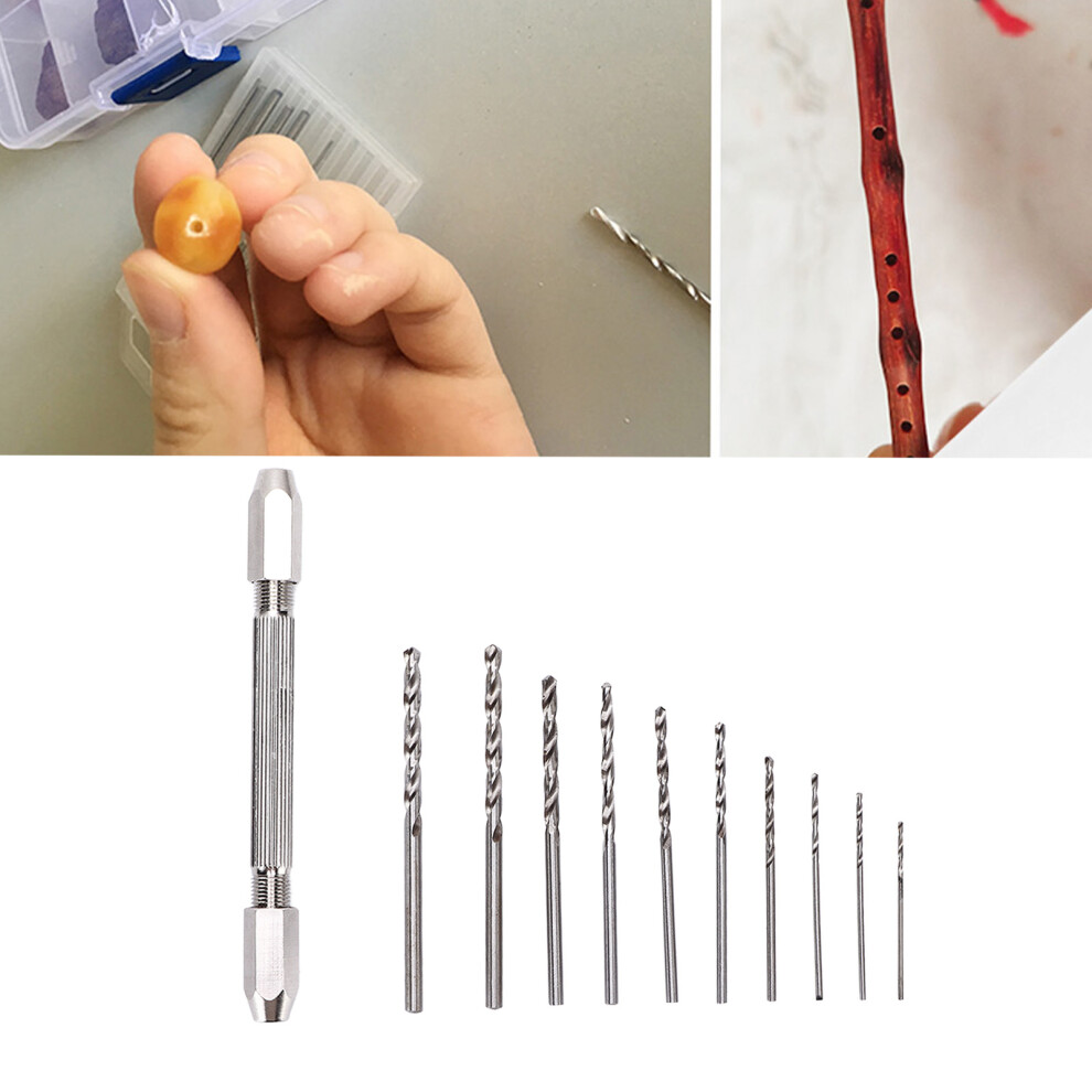 Rust Proof Durable Double Hand Drill Set With 2 Collet & Twist Bit 8751340277387