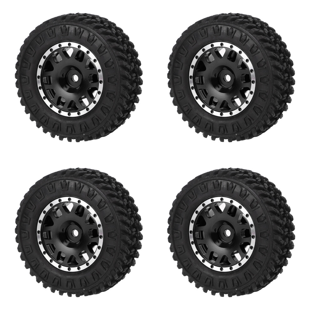 4Pcs 55Mm Rubber Tires & 12-Spoke Metal Rims Set For 1/24 Rc Car 4611340277517