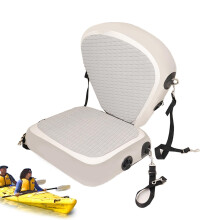 Inflatable Canoe Seat with Adjustable Backrest, Multipurpose Fishing Kayak Seat, Compatible with Paddle Boards and Boats