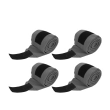 Horse Leg Wraps 4pcs Self Adhesive Flannel Exercise Bandages Grey