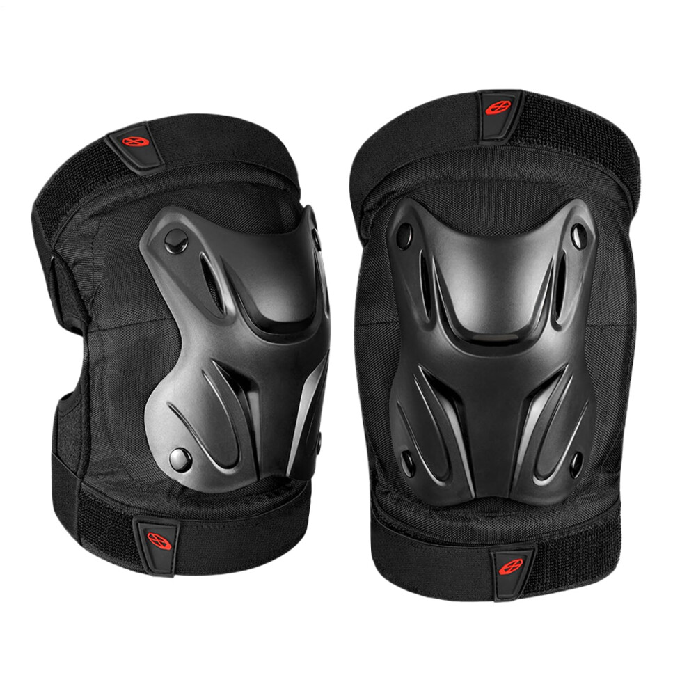 Motorradkniegelads, Adjustable Knee And Elbow Pads For Motocross And Mountain Biking, Protective Gear, Shock-Absorbing Design Black 6947110061566