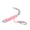 Double Dual Drift Hook, inox 316, rose, 124 g avec ligne 2