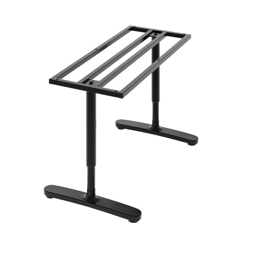 Living And Home Adjustable Height Table Legs with Table Underframe, Black