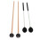 Marimba Mallet Set 1 Pair Medium Hard Yarn Head Black Rubber Mallets 16