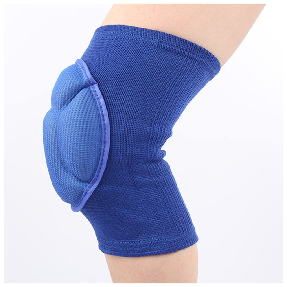 Knee Pads For Football Volleyball And Extreme Sports, Thickened Support Brace For Cycling Skiing, Free Size Blue, 1 Pcs 6482260605012