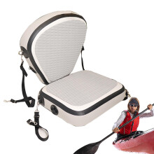 Inflatable Canoe Seat with Nylon Backrest | Ergonomic Paddle Board Seat for Fishing, Boats, and Canoes