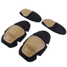 Sports Knee and Elbow Pads Set for Adults and Teens, Khaki Protective Gear for Cycling, Hiking, and Outdoor Activities