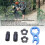 7pcs Titanium Alloy Bicycle Presta Valve Cap Nut Set, Black, Strong & Lightweight 5