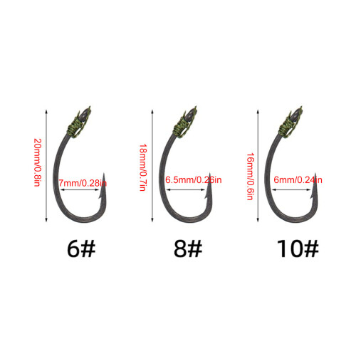 Durable 2Pack Carp Rigs with 20lb Capacity and PTFE Coated Line 2